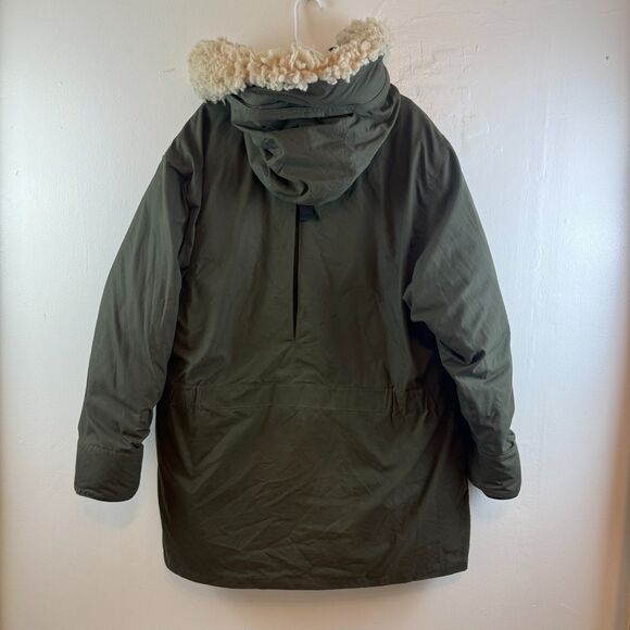 Vintage Eddie Bauer Green Superior Polar Parka Sheep Fur Hood Down Mens Size XL - Picture 10 of 16